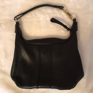 Coach Vintage Leather Shoulder Bag Black F1S-6950